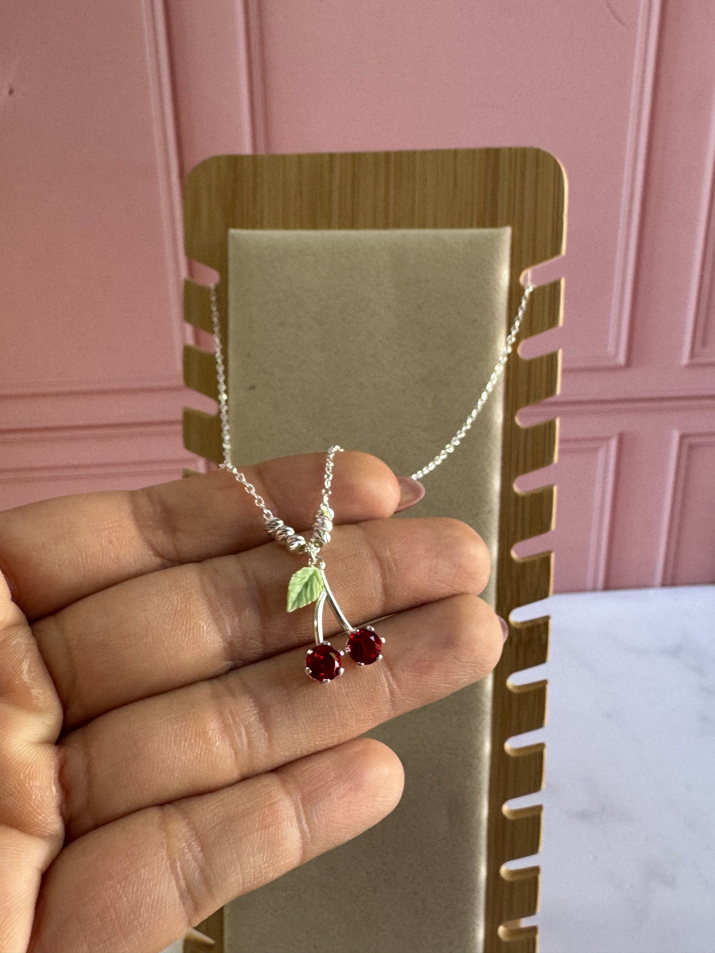 Collar Cerezas Zirconia de Plata 925 - Dulzura y Abundancia | Romina Joyería