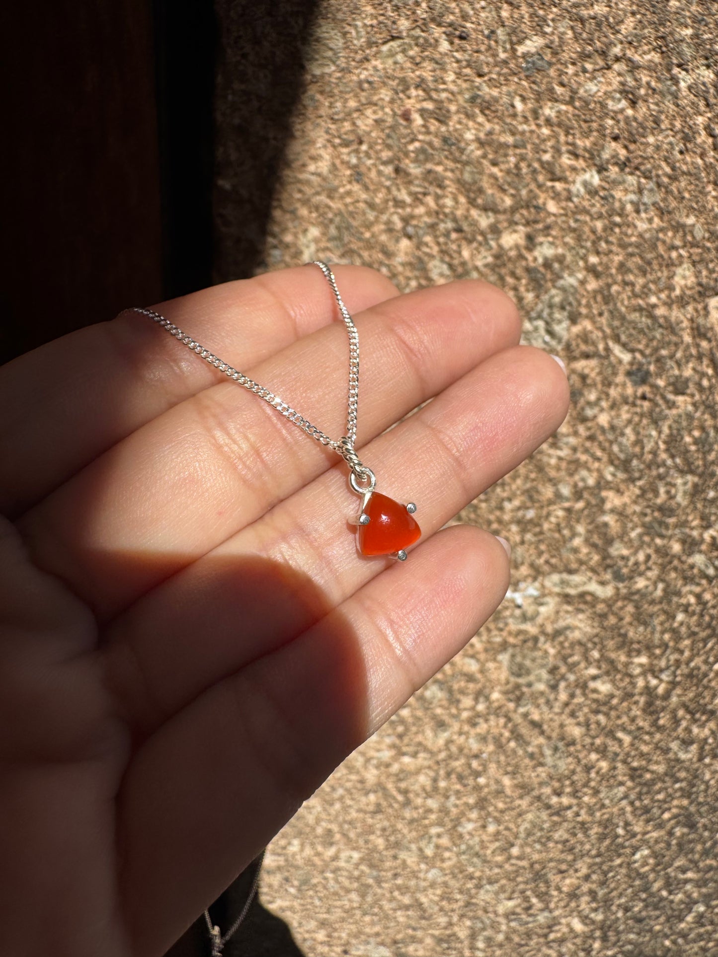Collar Cornalina Natural | Plata .925