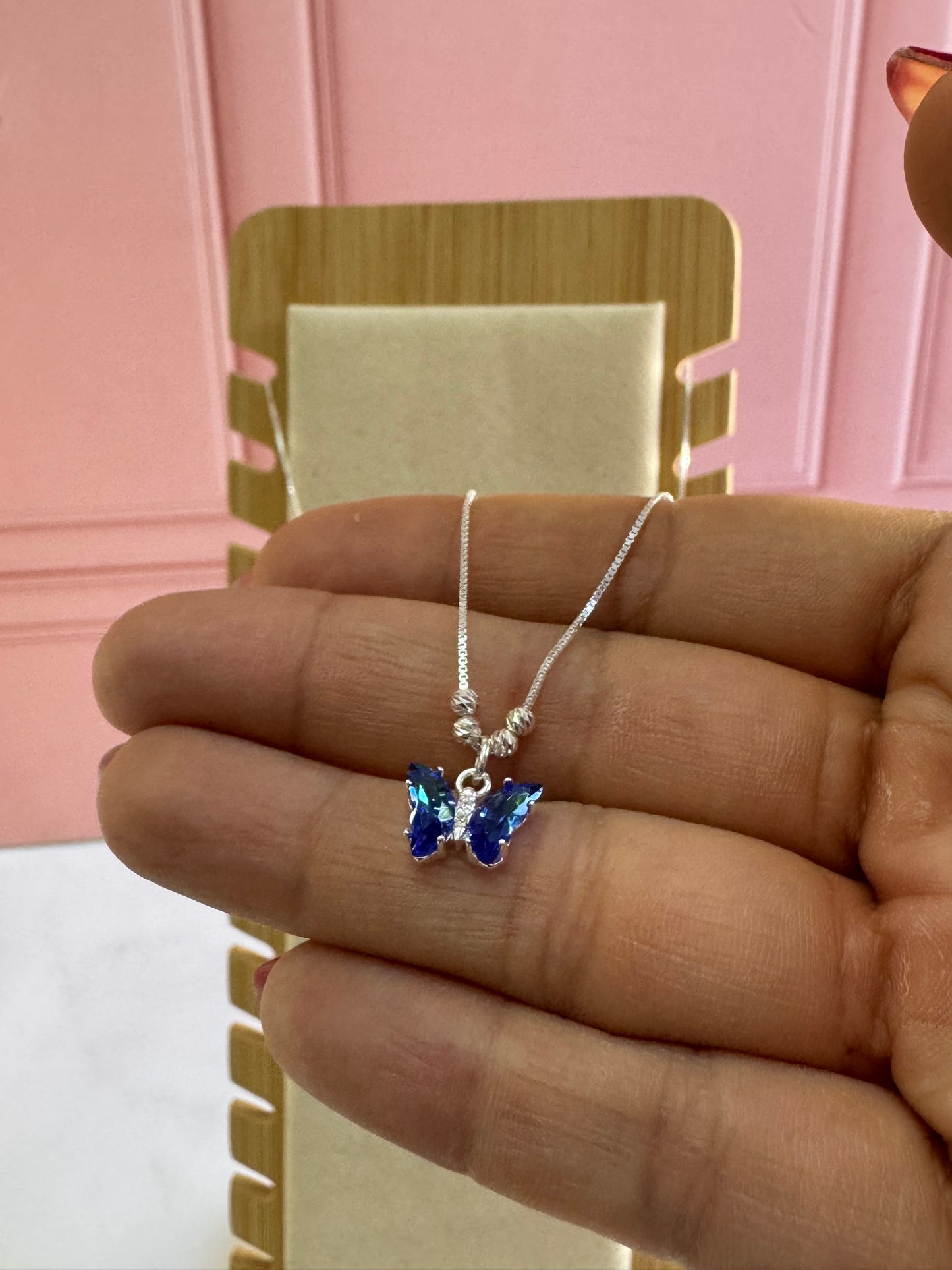 Collar Mariposa Swarovski de Plata 925 - Transformación Brillante | Romina Joyería