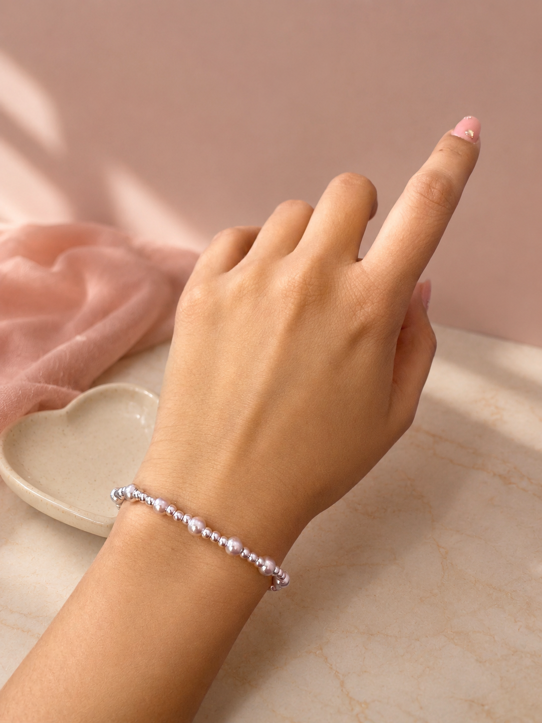 Pulsera Elástica Bolitas 3x1 | Plata .925 – Romina Joyería