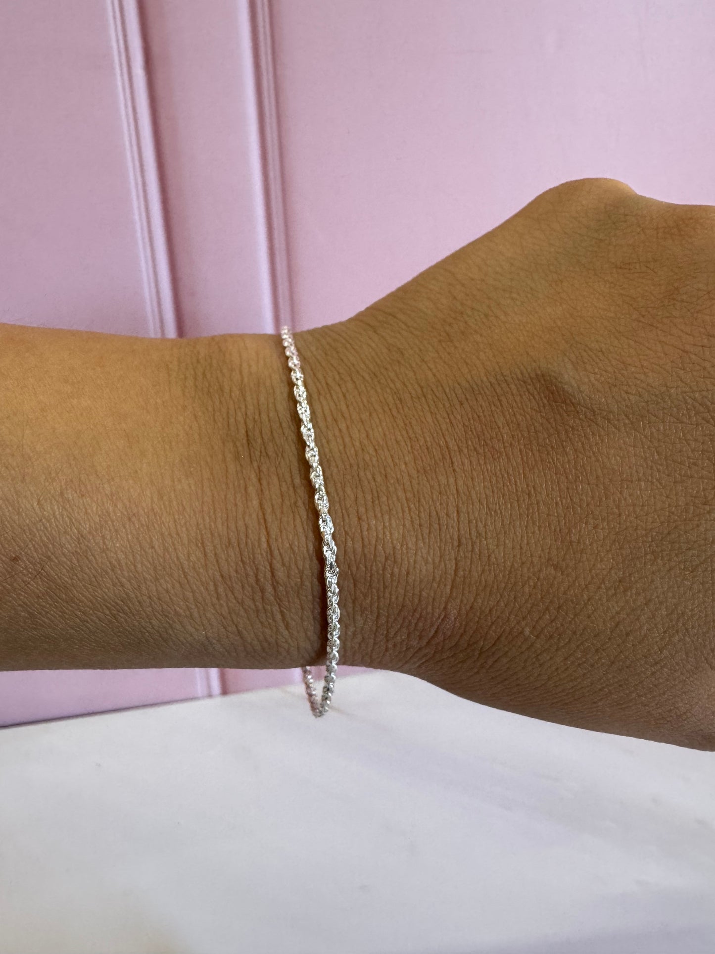 Pulsera Torzal Cerrado Doble Plata .925