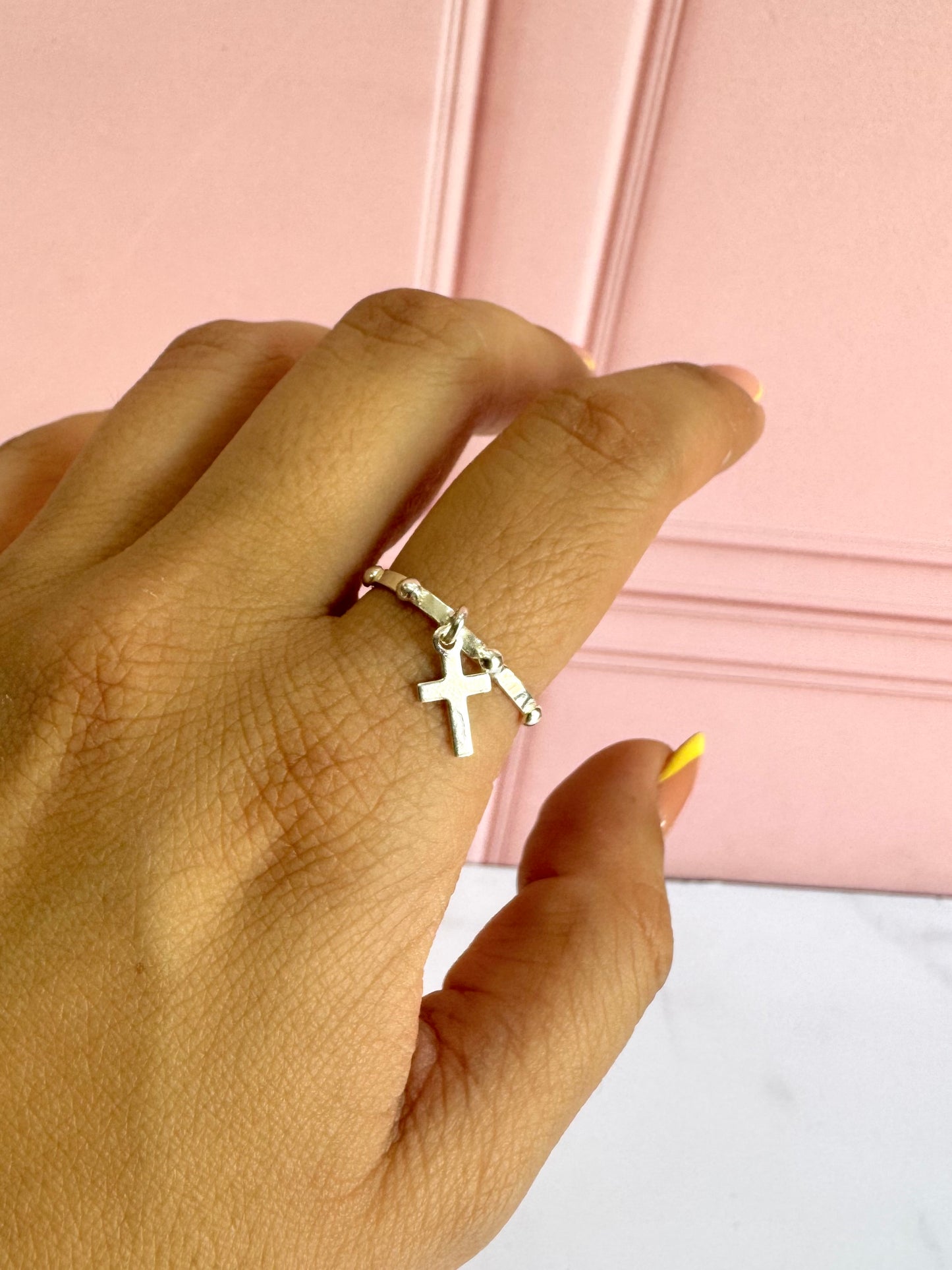 Denario cruz colgante