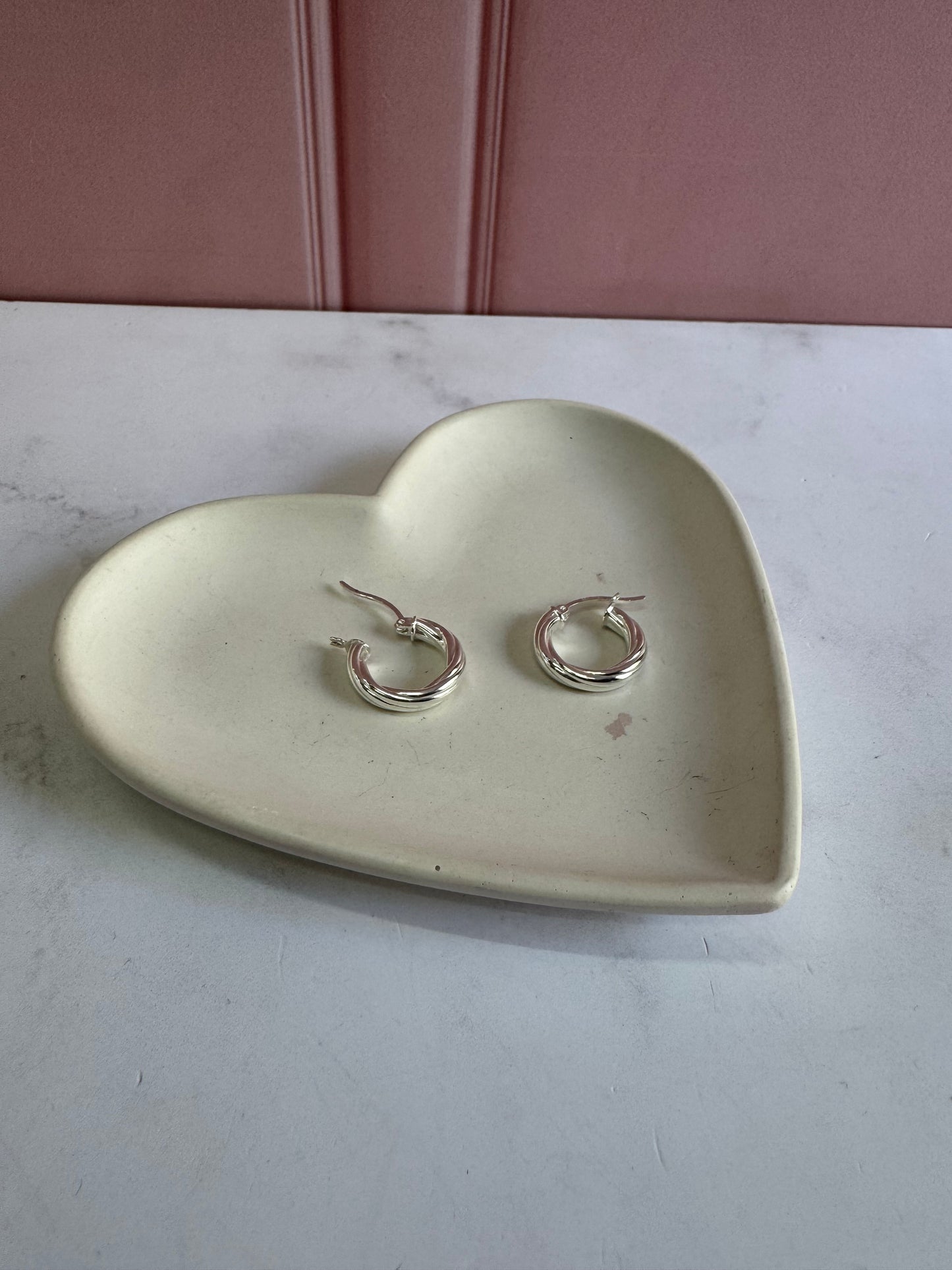 Arracadas Rayadas de Plata 925 - 4mm x 1.8cm | Romina Joyería