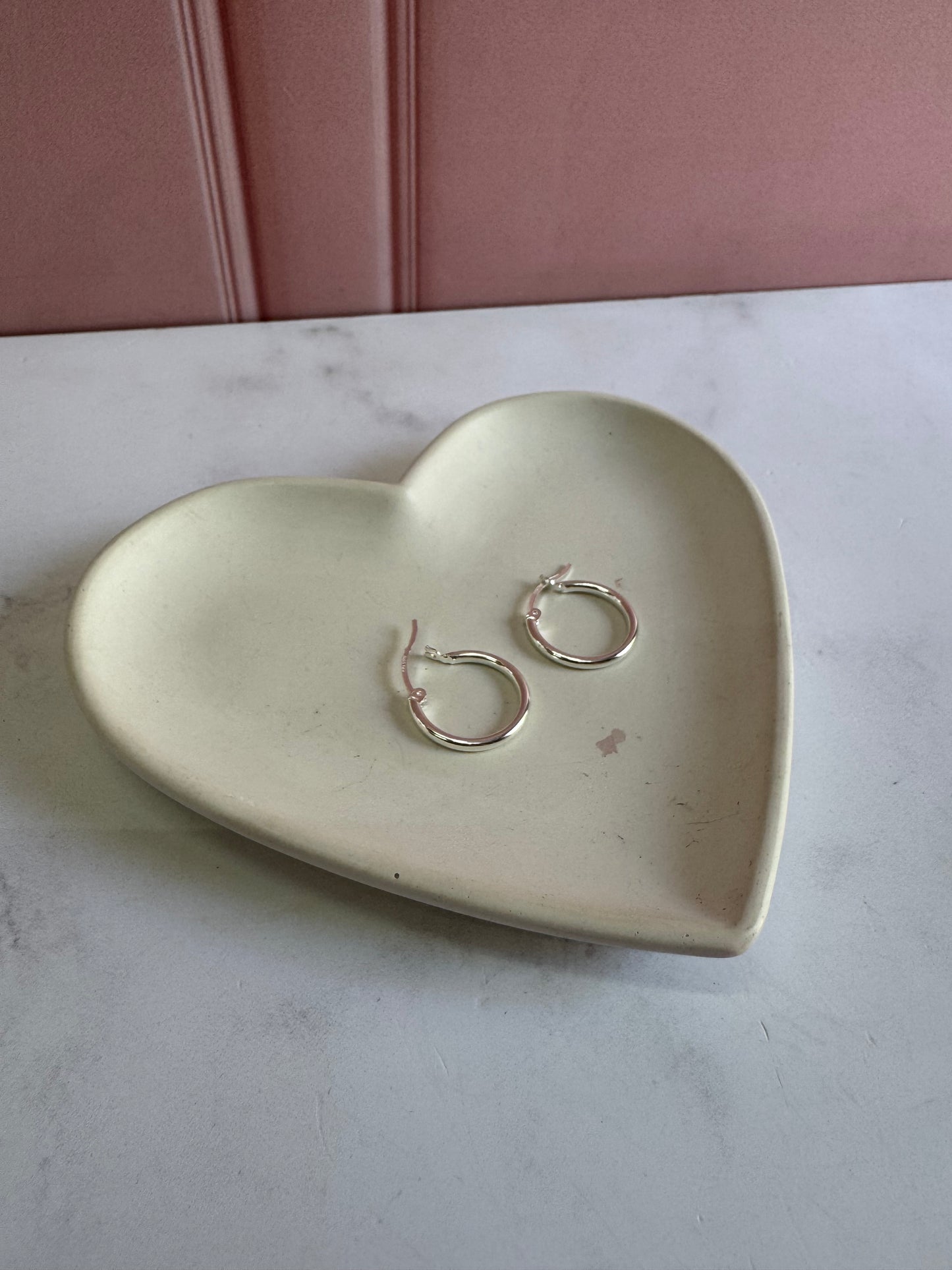 Aretes Aros Lisos 2.5x2 Plata .925 - 2cm Diámetro