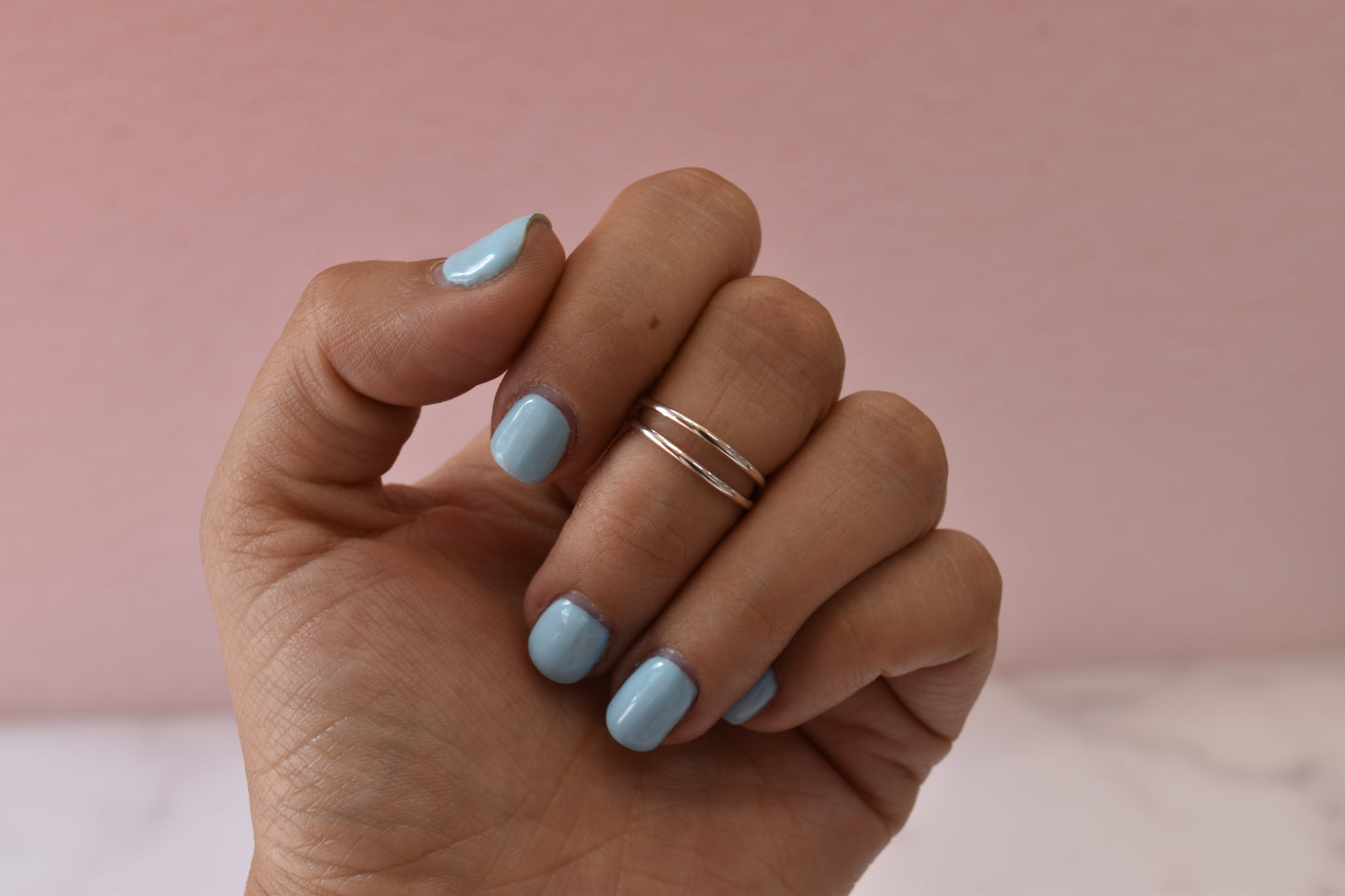 Anillo Midi Doble Liso Plata .925