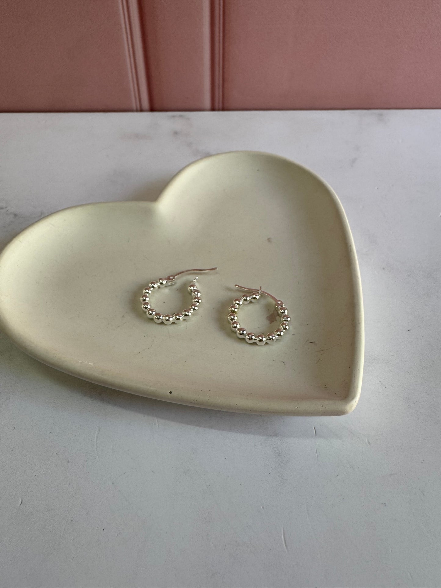 Arracadas Bolita de Plata 925 - 3mm x 2cm | Romina Joyería