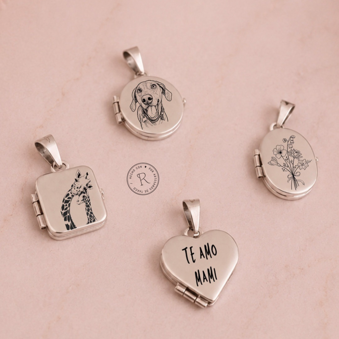 Relicario Personalizable | 2 Imágenes · Plata .925 – Romina Joyería