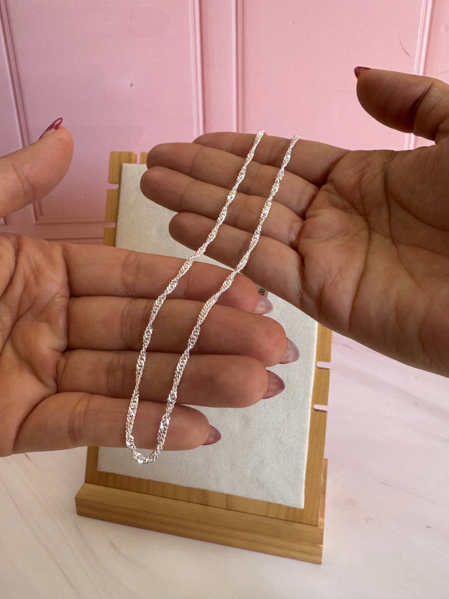 Cadena Torzal Diamantada Plata .925