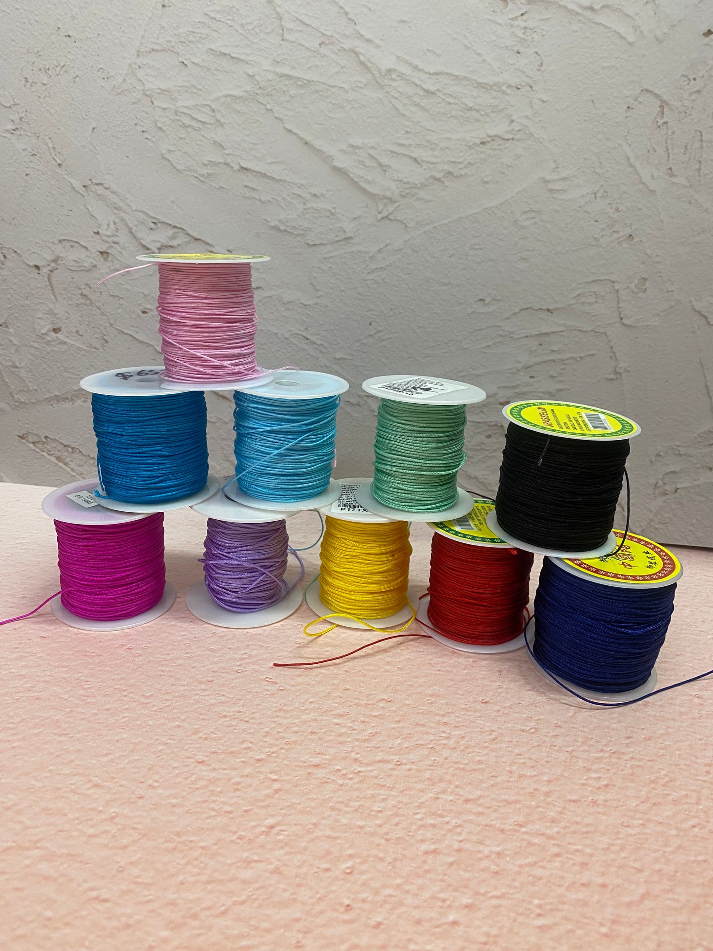 Set Pulseras Tejidas Plata .925 Personalizado - Hilo Chino con Plaquita Grabada