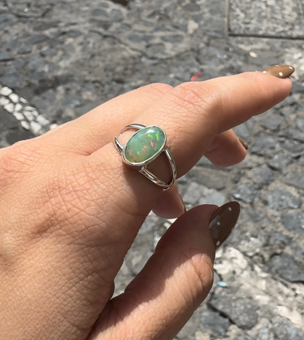 Anillo Ópalko doble