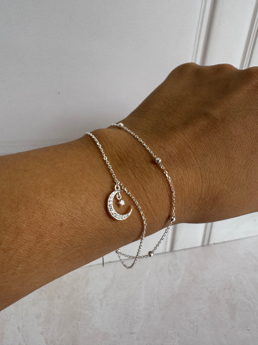Pulsera doble con Luna