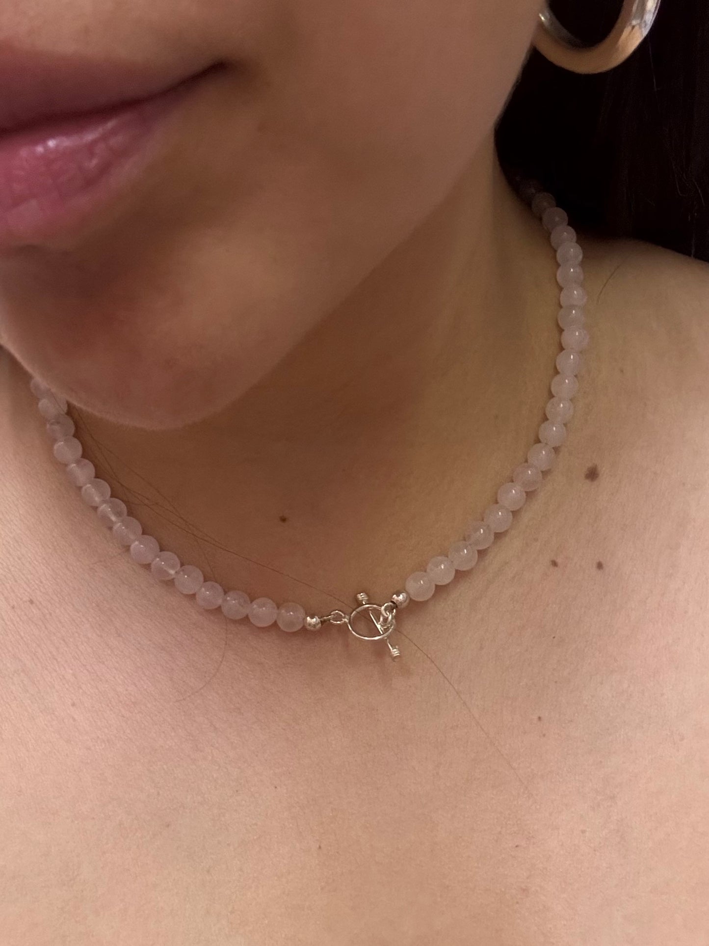 Choker Cuarzo Rosa