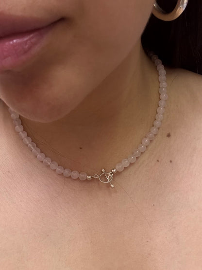 Choker Cuarzo Rosa