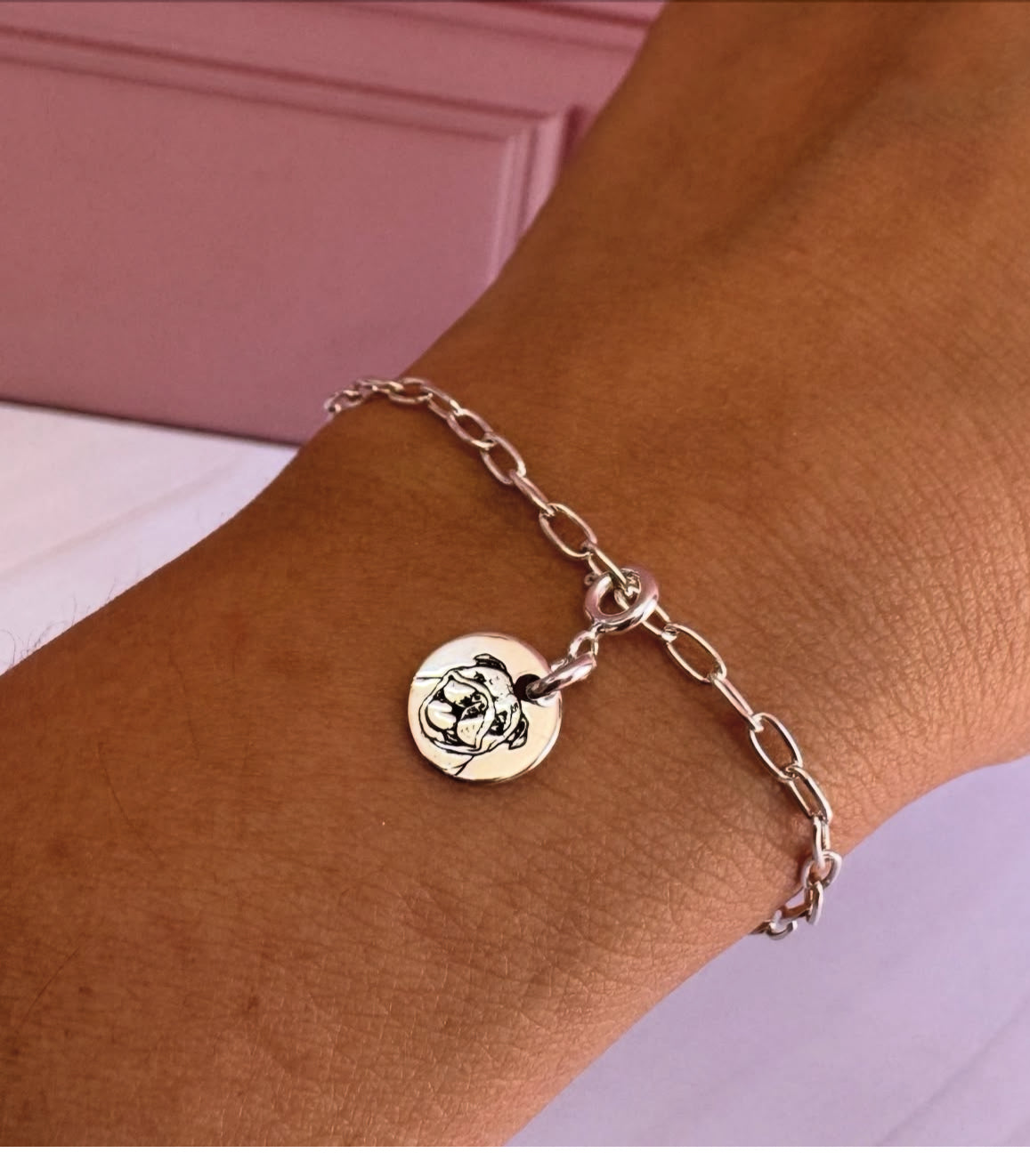 Pulsera Mascota Personalizada con Foto | Plata .925 Ajustable – Romina Joyería
