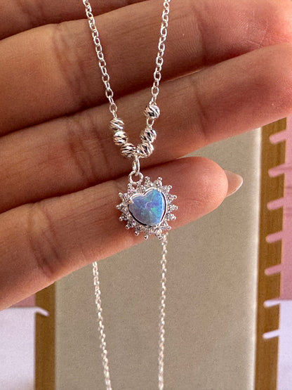 Corazón ópalo zirconias