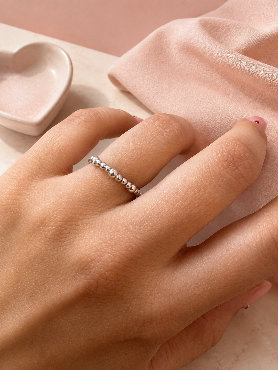 Anillo Elástico Bolitas 3x1 | Plata .925 – Romina Joyería