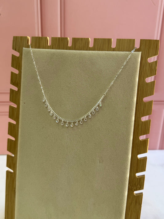 Collar Gotas Swarovski de Plata 925 - Elegancia Brillante | Romina Joyería