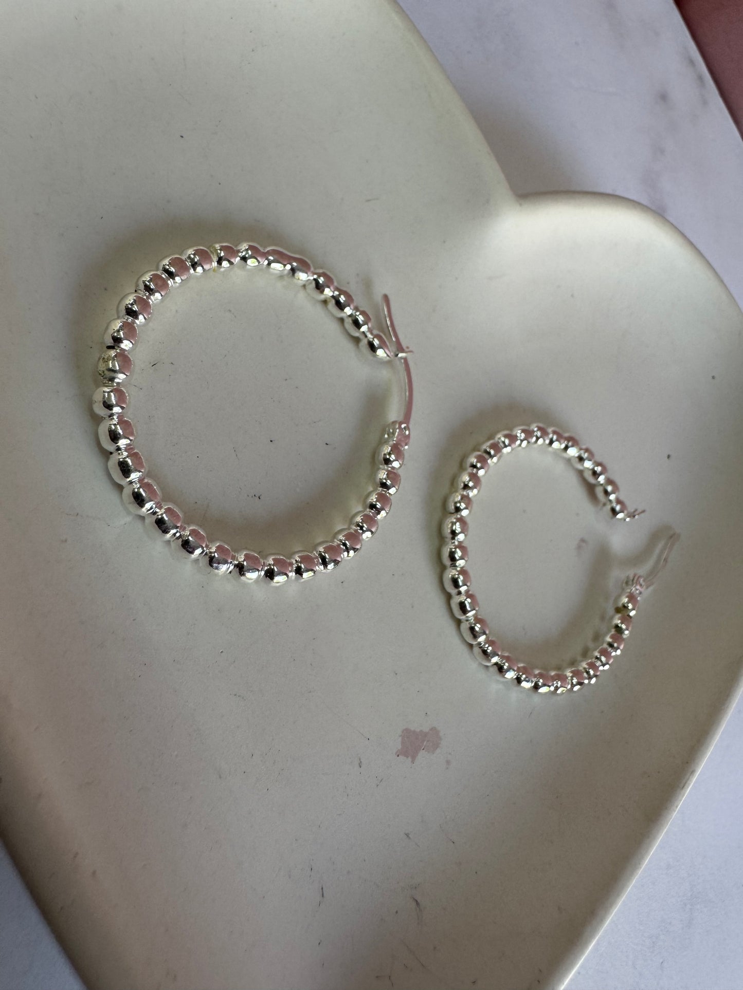 Arracadas Bolita de Plata 925 - 3mm x 3.5cm | Romina Joyería