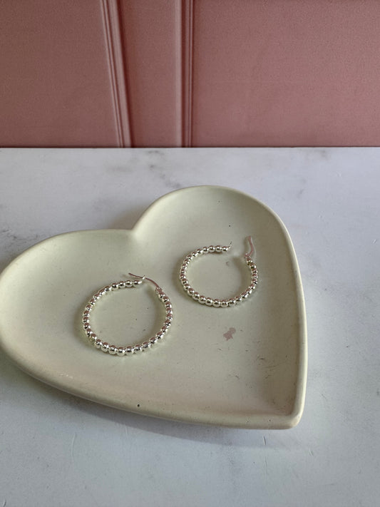 Arracadas Bolita de Plata 925 - 3mm x 3cm | Romina Joyería