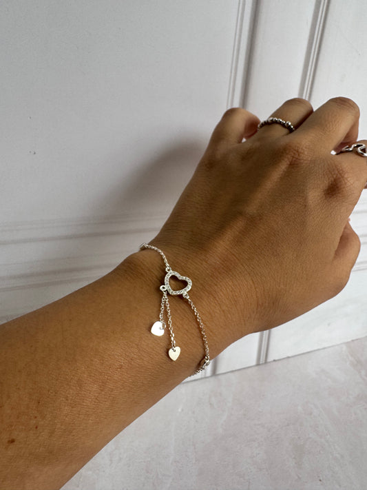 Pulsera Corazones Colgantes