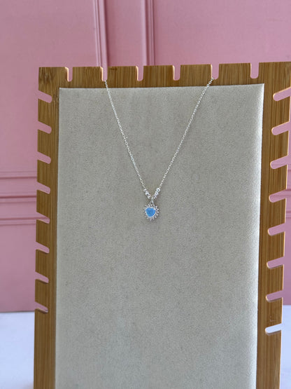 Corazón ópalo zirconias