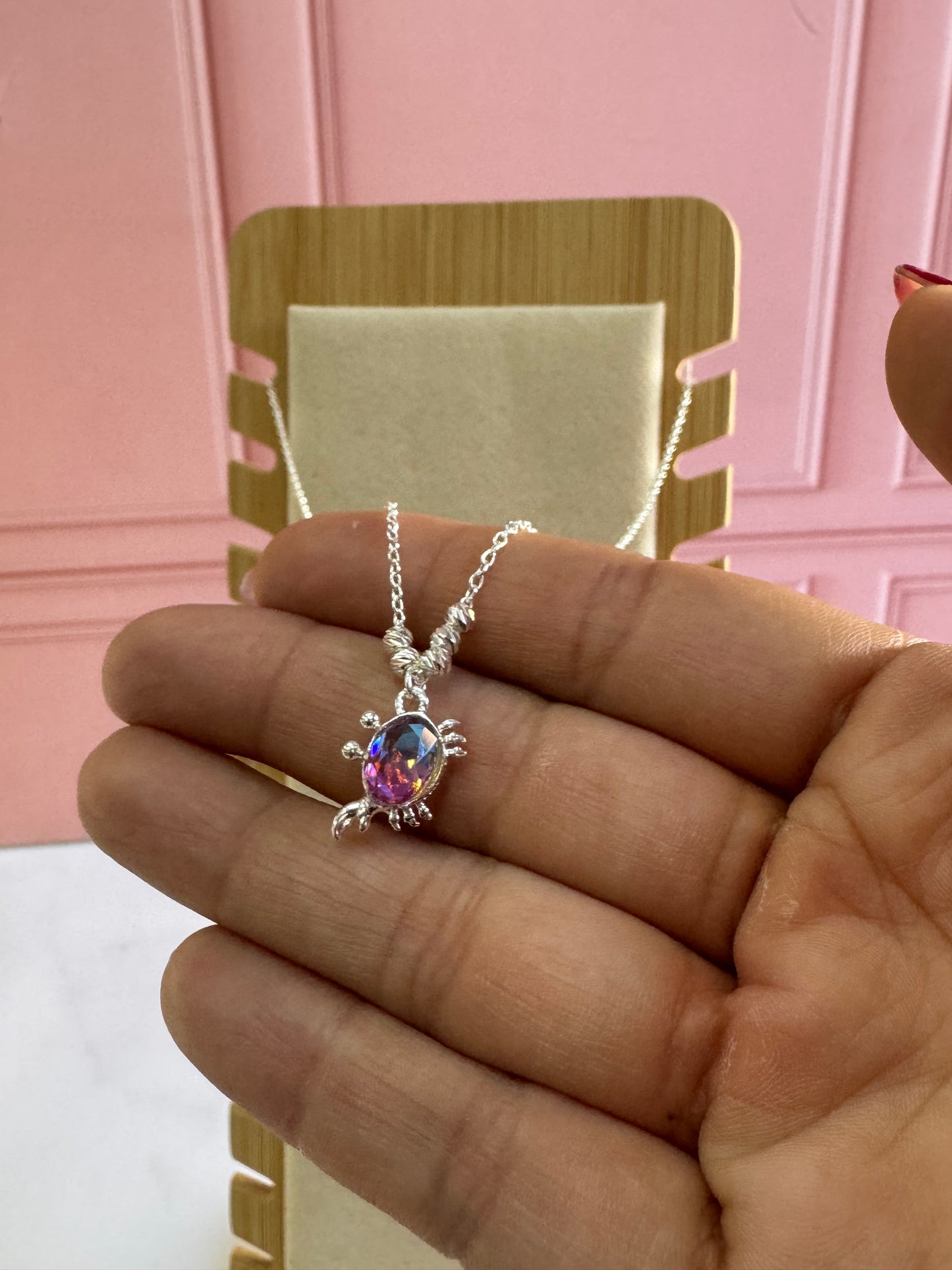 Collar Cangrejo Swarovski de Plata 925 - Protección y Renovación | Romina Joyería