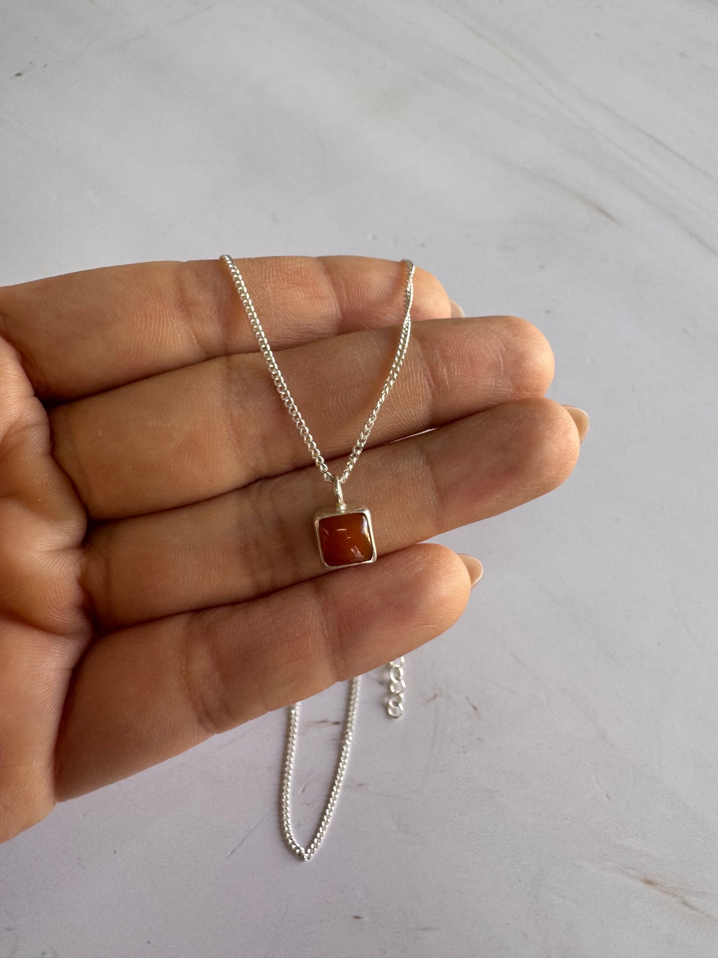 Collar Cornalina Natural | Plata .925