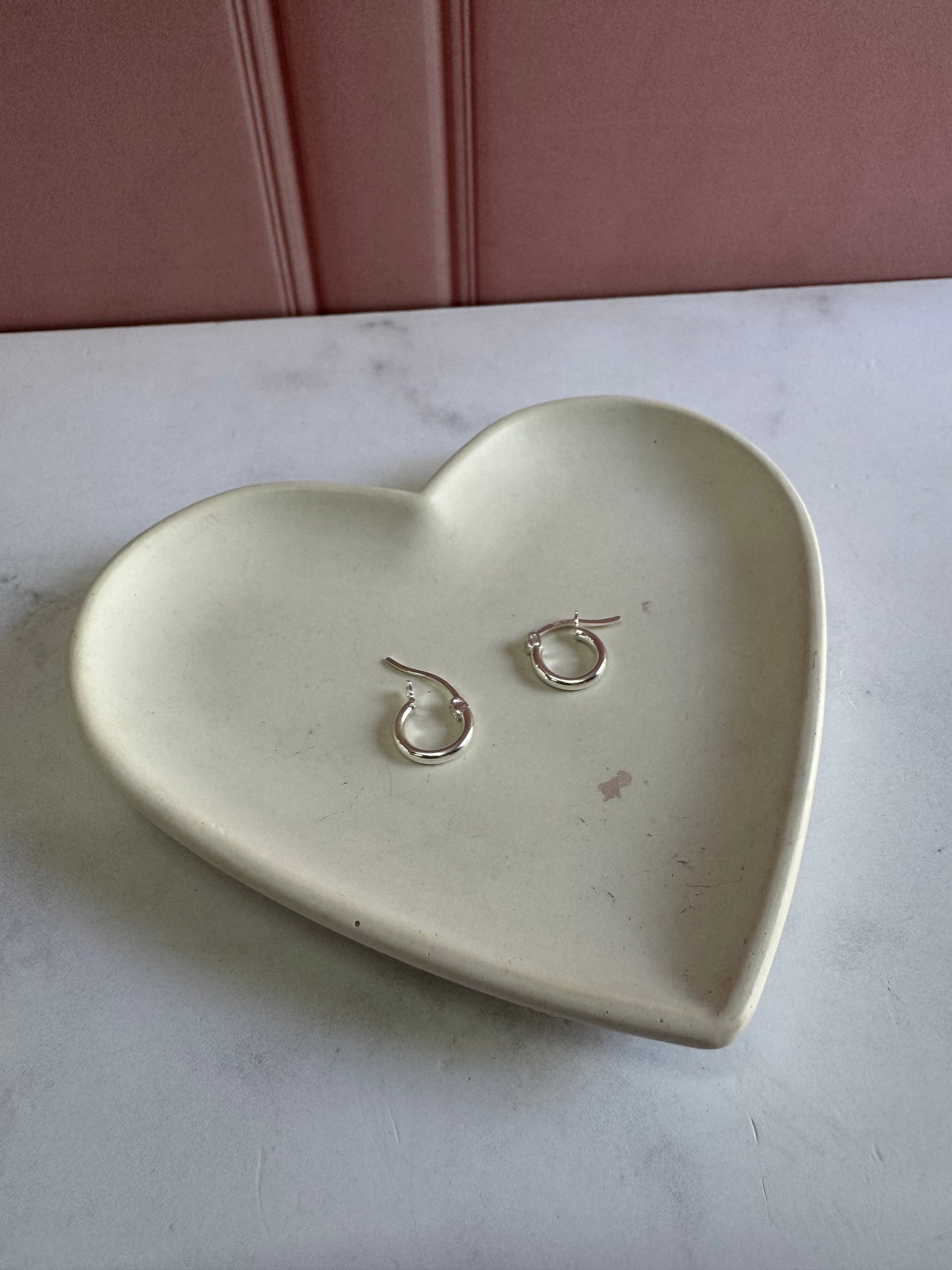 Aretes Aros Lisos 2.5x1 Plata .925 - 1cm Diámetro