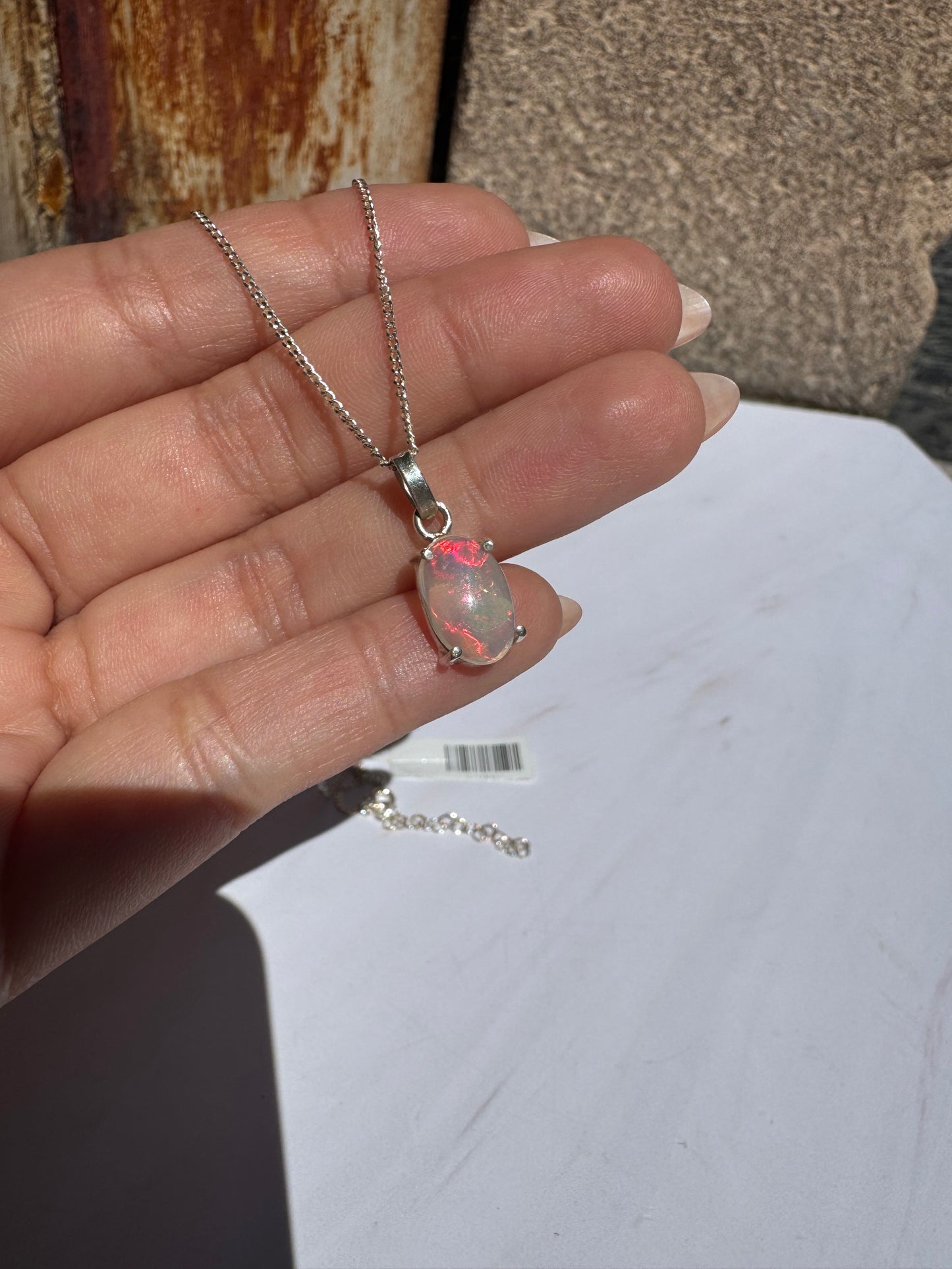 Collar Ópalo Natural 8| Plata .925