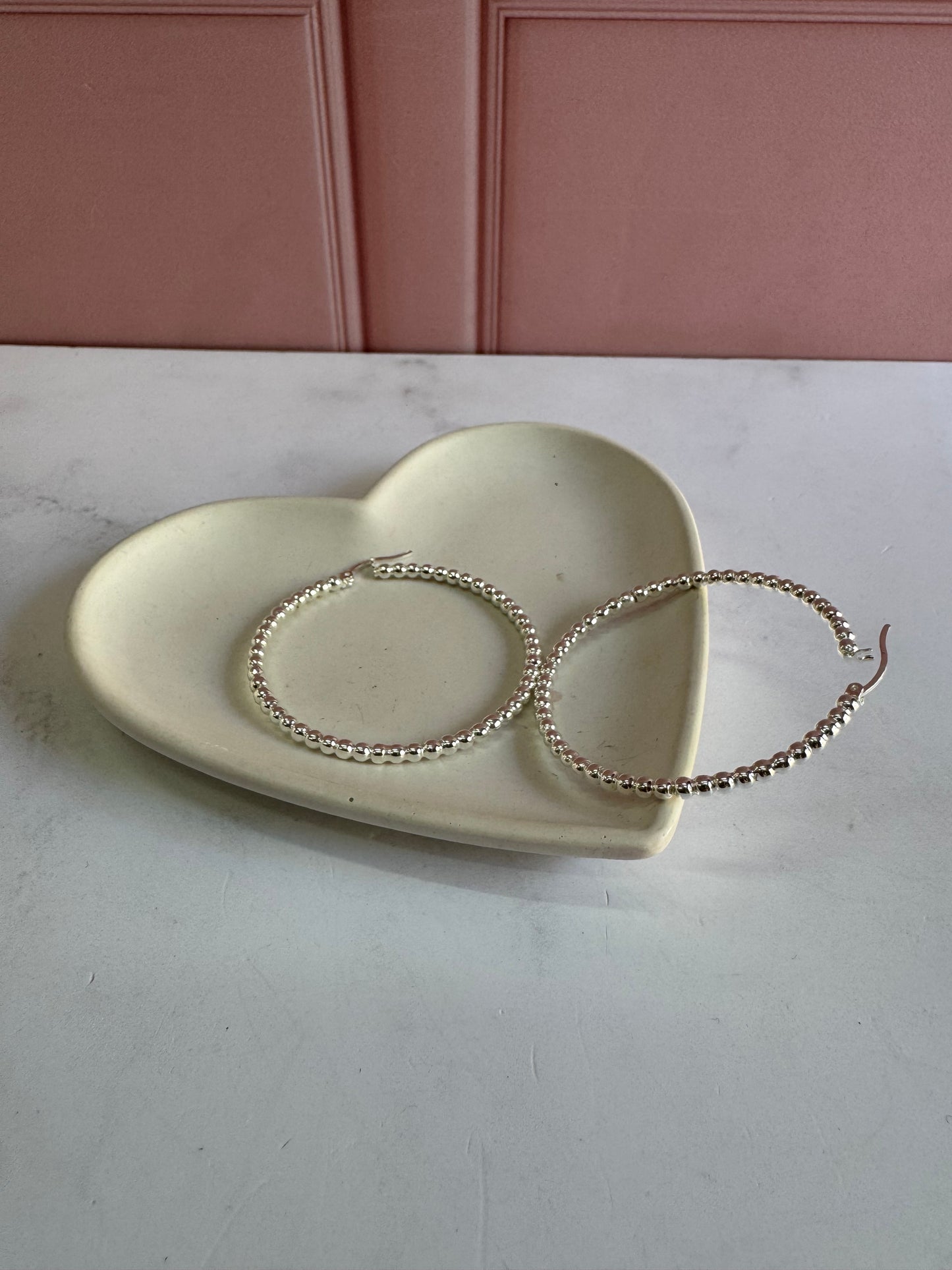 Arracadas Lisas de Plata 925 - 3mm x 5.5cm | Romina Joyería