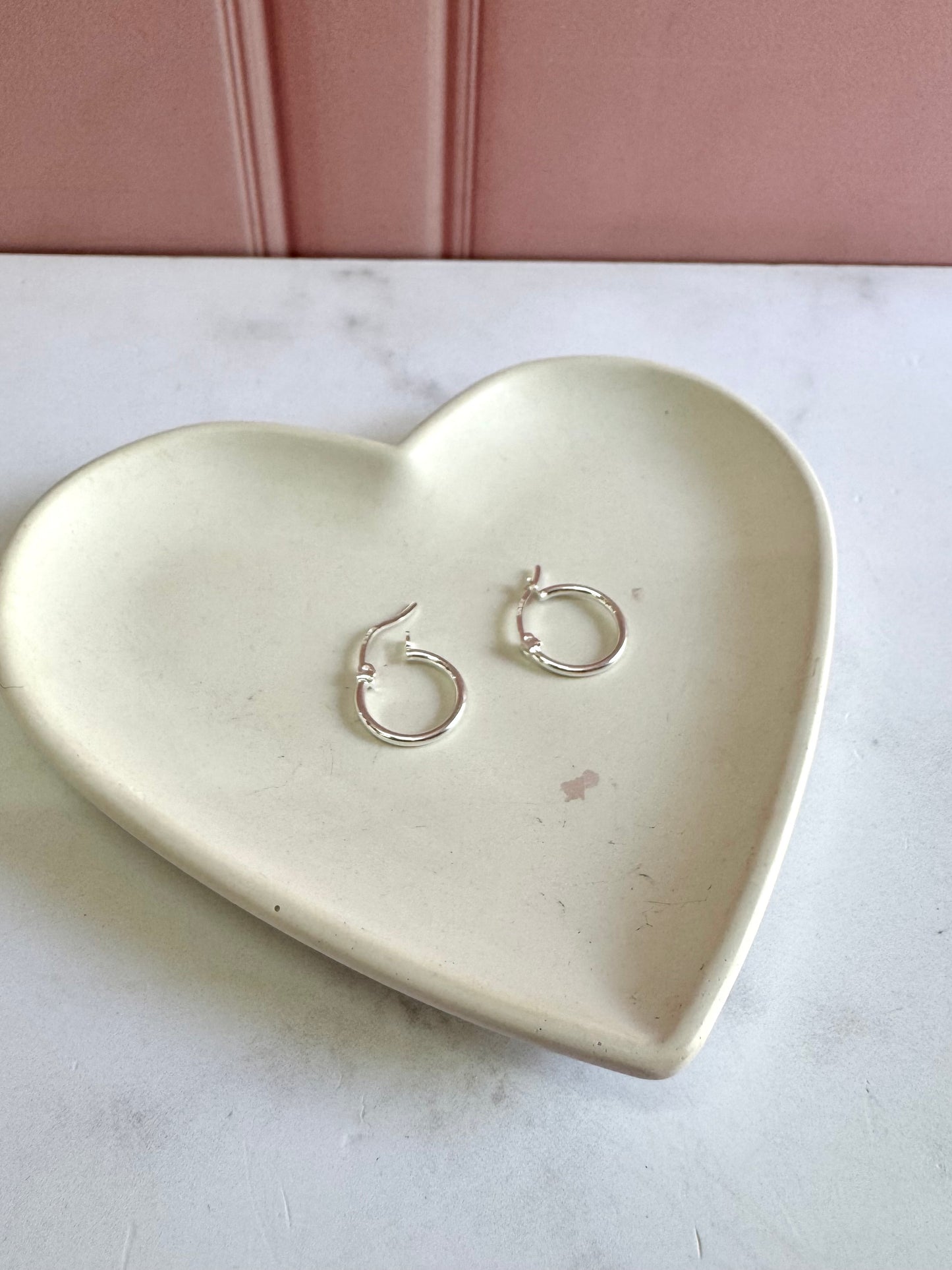 Aretes Aros Lisos 2x1.5 Plata .925 - 1.5cm Diámetro