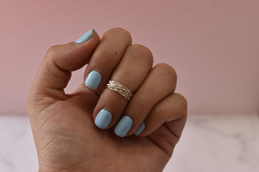 Anillo Midi Tejido Plata .925