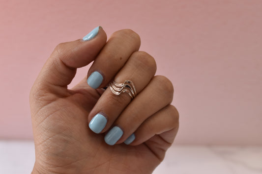 Anillo Midi Triple Twist Plata .925