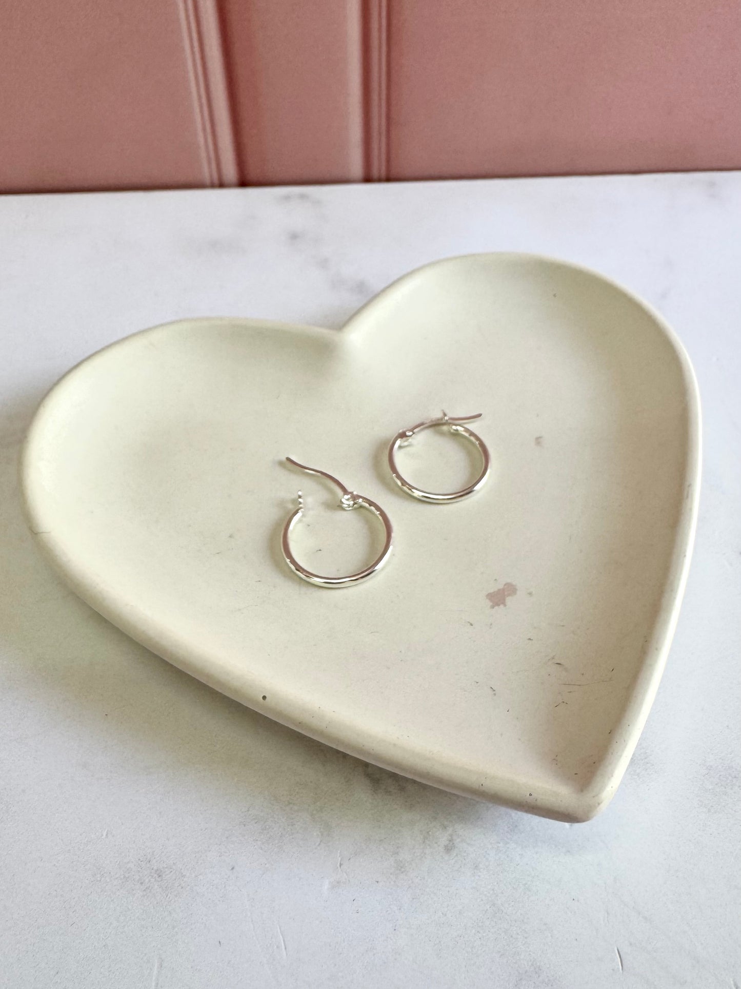 Aretes Aros Lisos 2x1.8 Plata .925 - 1.8cm Diámetro