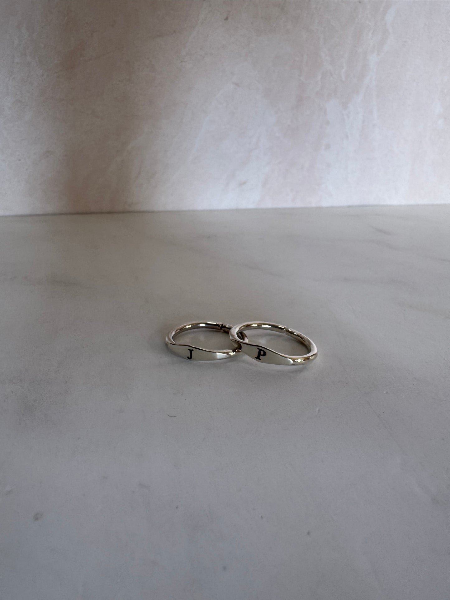 Anillo Pinky Promise Personalizado Plata .925 Ajustable - Promesa Meñique