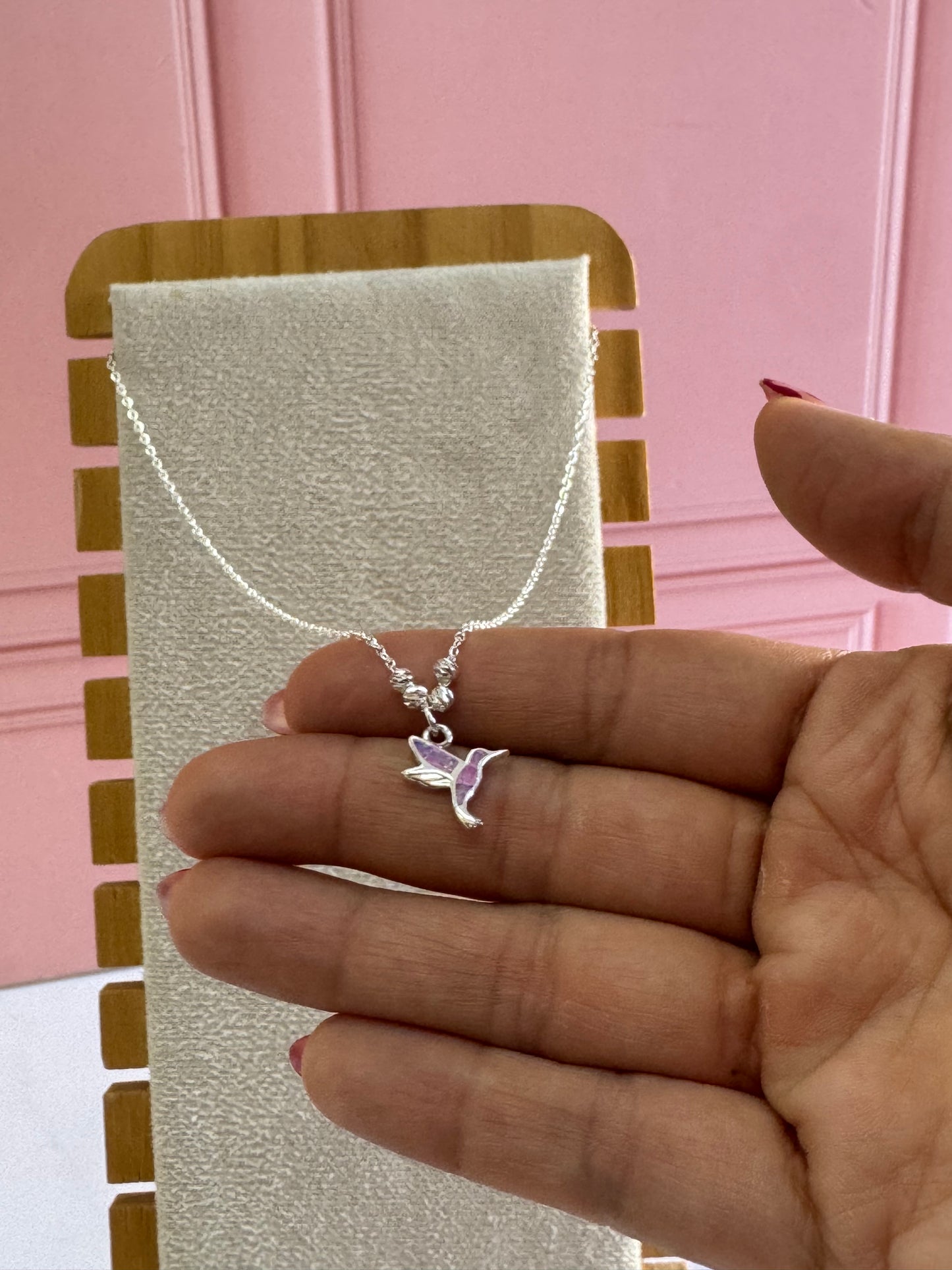 Collar Colibrí Opalina de Plata 925 - Alegría y Libertad | Romina Joyería