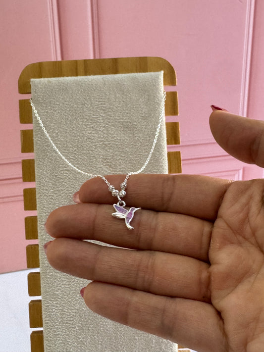 Collar Colibrí Opalina de Plata 925 - Alegría y Libertad | Romina Joyería