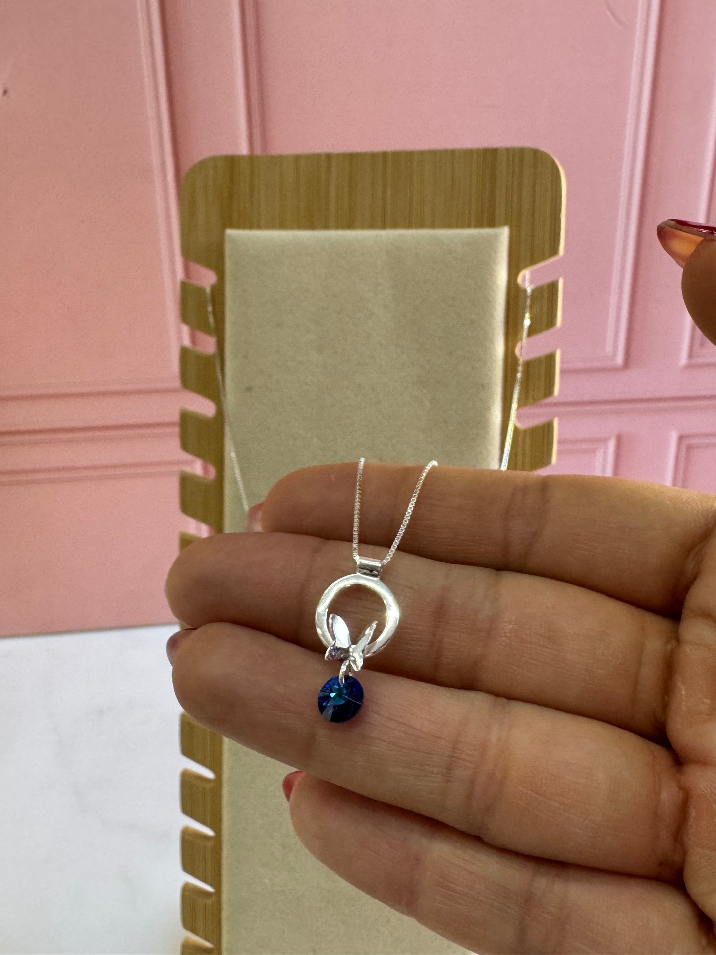 Collar Mariposa Swarovski Mini de Plata 925 - Transformación Delicada | Romina Joyería