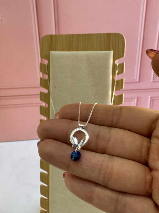 Collar Mariposa Swarovski Mini de Plata 925 - Transformación Delicada | Romina Joyería