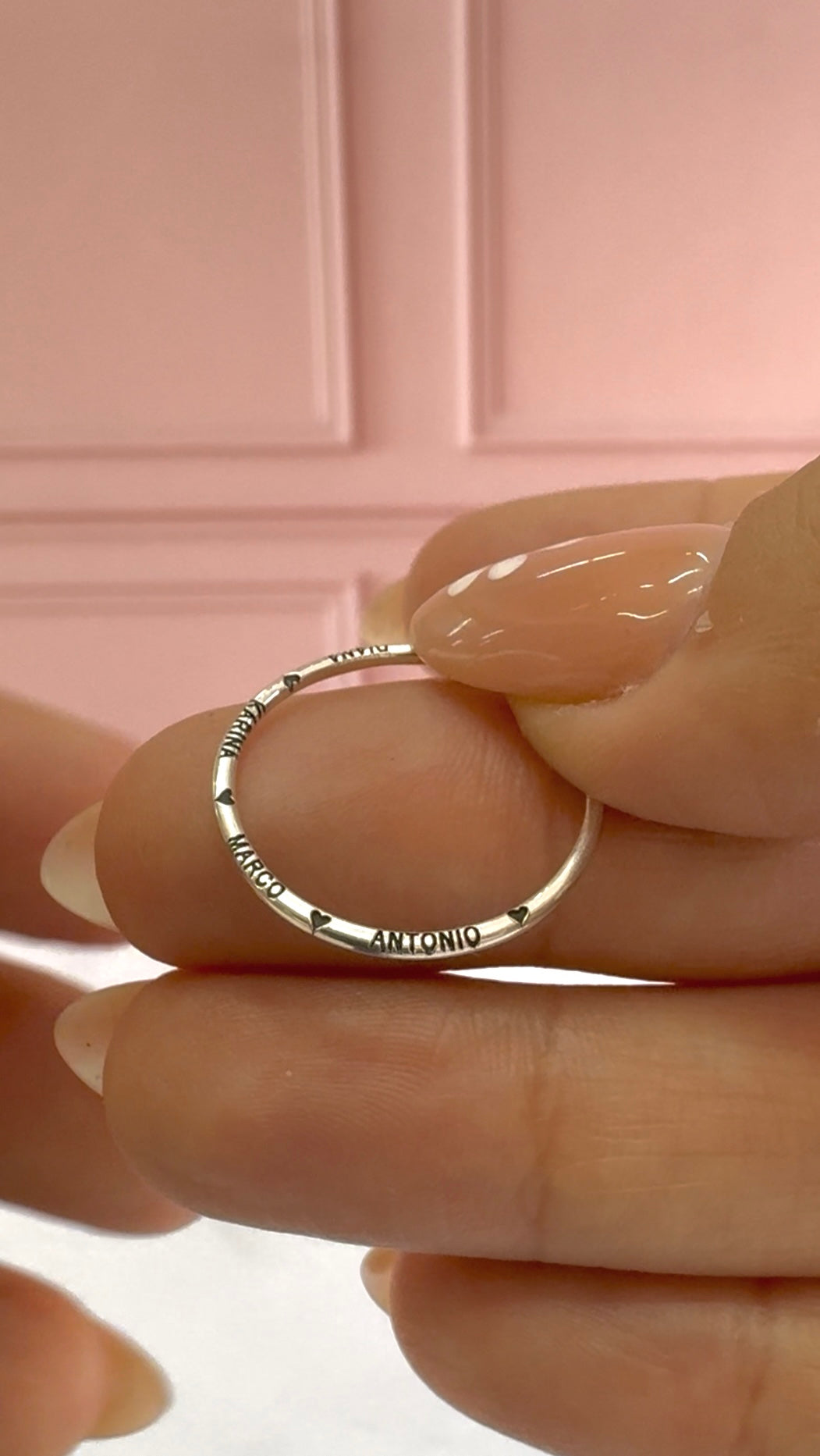 Anillo Siempre Contigo Personalizado Plata .925 - Nombres Grabados Interior