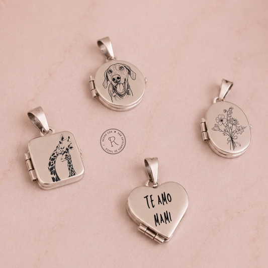 Relicario Personalizable | 2 Imágenes · Plata .925 – Romina Joyería