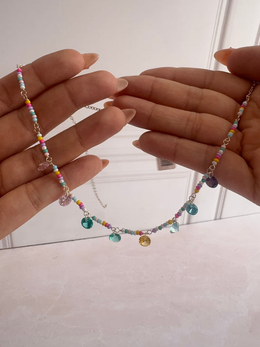 Collar Cuentas Pastel con Swarovski