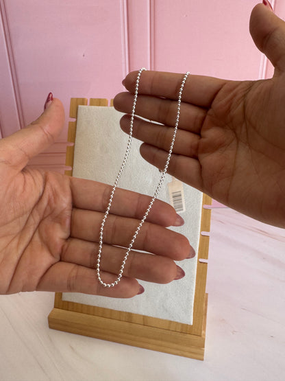 Cadena Bolitas Plata .925