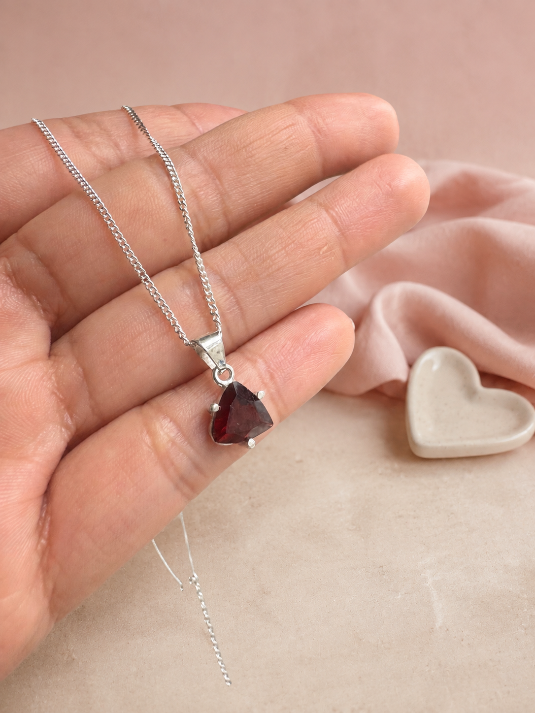 Collar Granate Natural | Plata .925
