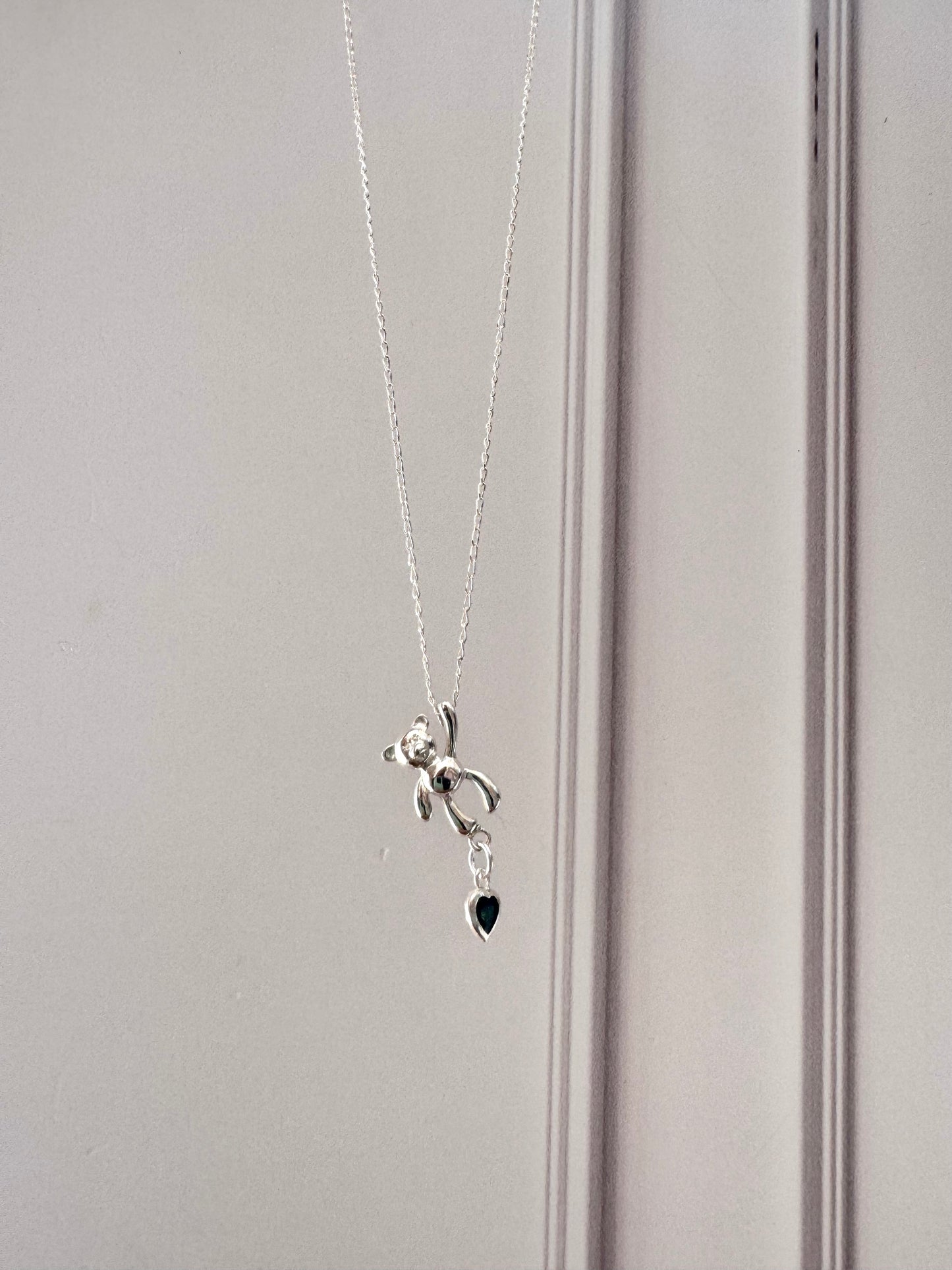 Osito corazón colgante