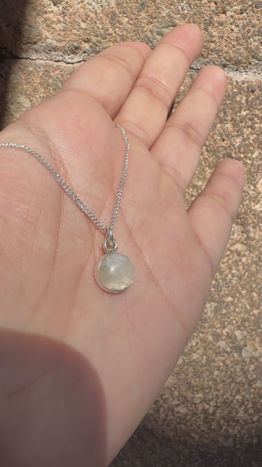 Collar Piedra Luna 3 | Plata .925 – Romina Joyería