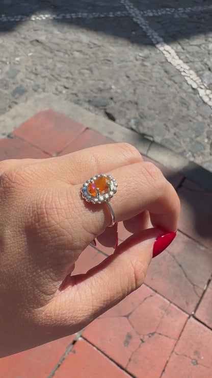 Ópalo de fuego naranja