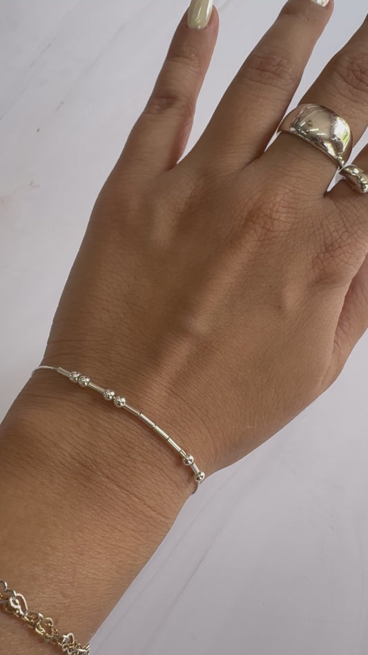 Pulsera Código Morse Personalizada Plata .925 - Mensaje Secreto